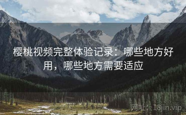 樱桃视频完整体验记录：哪些地方好用，哪些地方需要适应