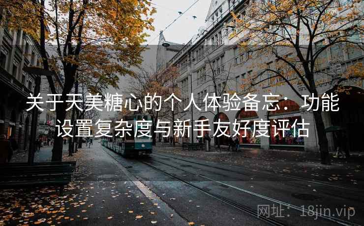 关于天美糖心的个人体验备忘：功能设置复杂度与新手友好度评估