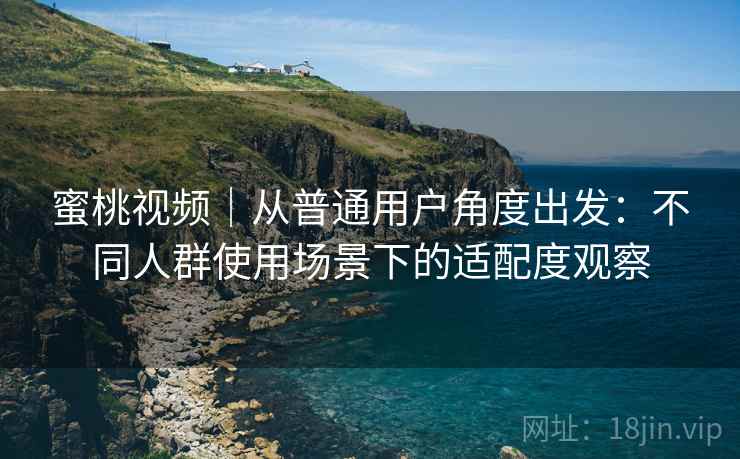蜜桃视频｜从普通用户角度出发：不同人群使用场景下的适配度观察