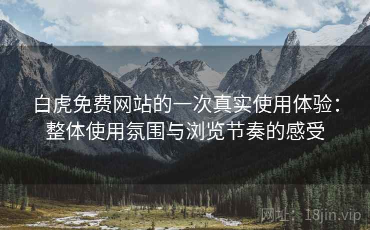 白虎免费网站的一次真实使用体验：整体使用氛围与浏览节奏的感受