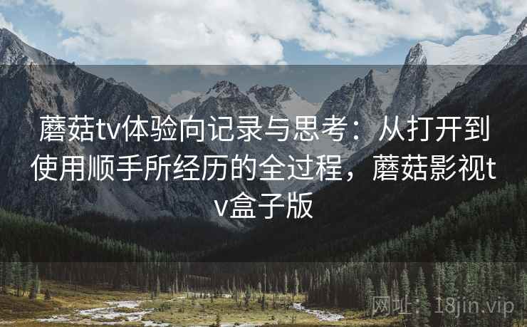 蘑菇tv体验向记录与思考：从打开到使用顺手所经历的全过程，蘑菇影视tv盒子版