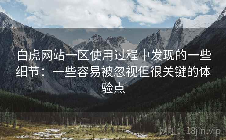 白虎网站一区使用过程中发现的一些细节:一些容易被忽视但很关键的体验点 白虎网站一区使用过程中发现的一些细节:一些容易被忽视但很关键的体验点